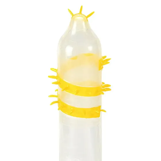 Насадка на член Recare Spike Condom Yellow (презерватив с усиками и спиралью шипов) Львов