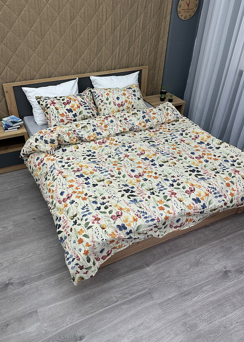 Комплект постельного белья, Decorator Bloomy Евро 200х215 с цветочным принтом (88-020) Киев - изображение 3