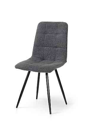 Стілець ФРЕШ (круглий) чорний/букле темно сіра Киев