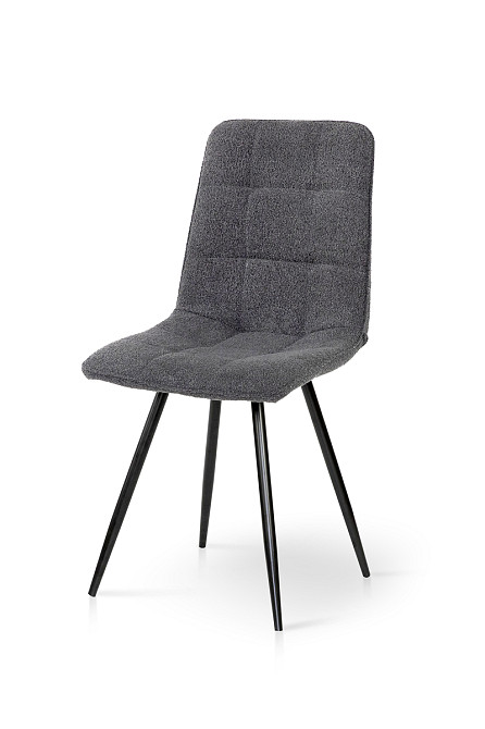 Стілець ФРЕШ (круглий) чорний/букле темно сіра Киев - изображение 2