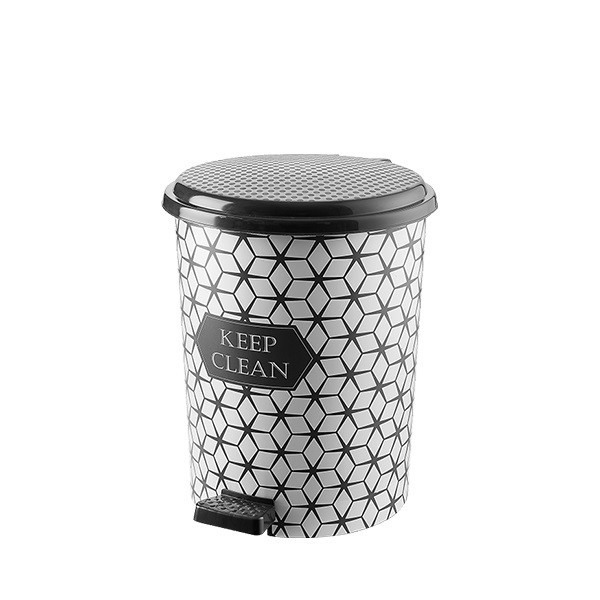 Ведро мусорное с педалью 17 литров Elif (Элиф), №4, Keep Clean (Хранить в чистоте). Одесса - изображение 1