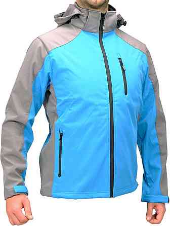 Куртка робоча SOFTSHELL з прикріпн капюшоном YATO розм S, синьо-сіра, 3 кишені, 96% поліес і 4% спан Одесса