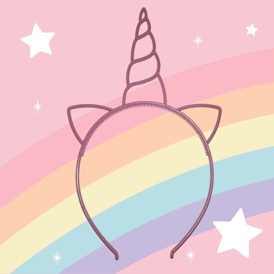 Детский обруч Единорог с ушками 22 на 14 см розовый Киев