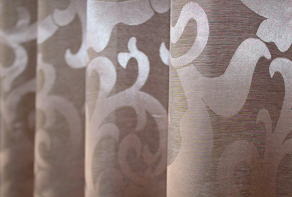 Комплект коротких штор VR-Textil Жаккард Вензель № 090ш Пудровый 130х170 см 2 шт (35-0013) Киев - изображение 7