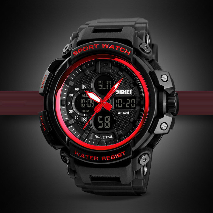 Skmei 1343 (1343RD) Black-Red SALE SBR Київ - фото 4