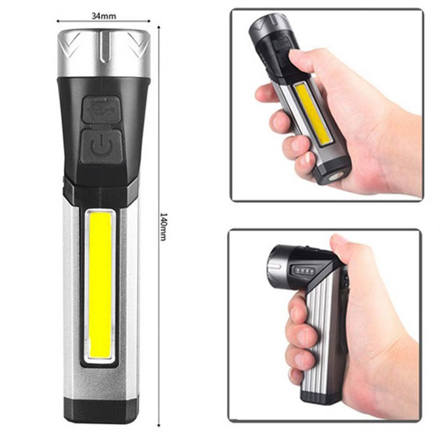 Фонарик мощный аккумуляторный для дома Police 508-OSL+COB, Мощный светодиодный фонарь BJ-51 Львов - изображение 10