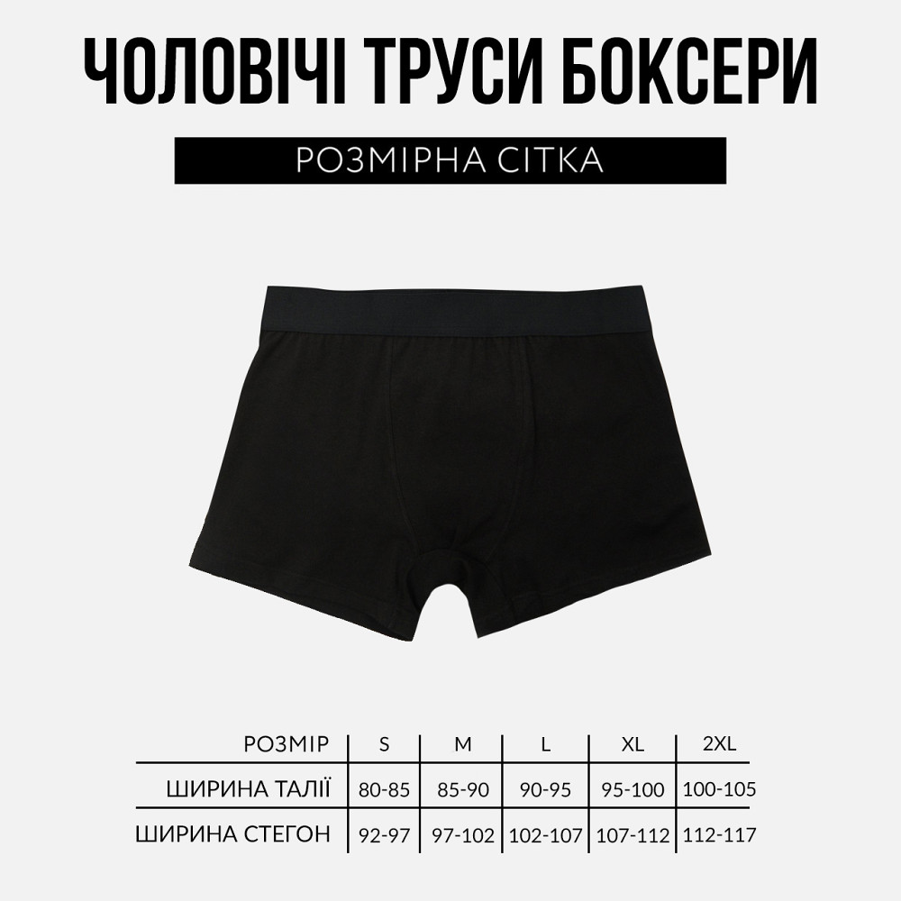 Мужские трусы-боксеры с принтом Ваньок ты молодец Грамота Ваня Иван Черный XXL Киев - изображение 2