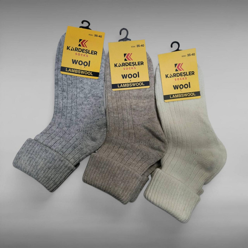 Жіночі теплі шкарпетки з вовною в наборі по 3 шт. Kardesler 36-40 Київ - фото 2