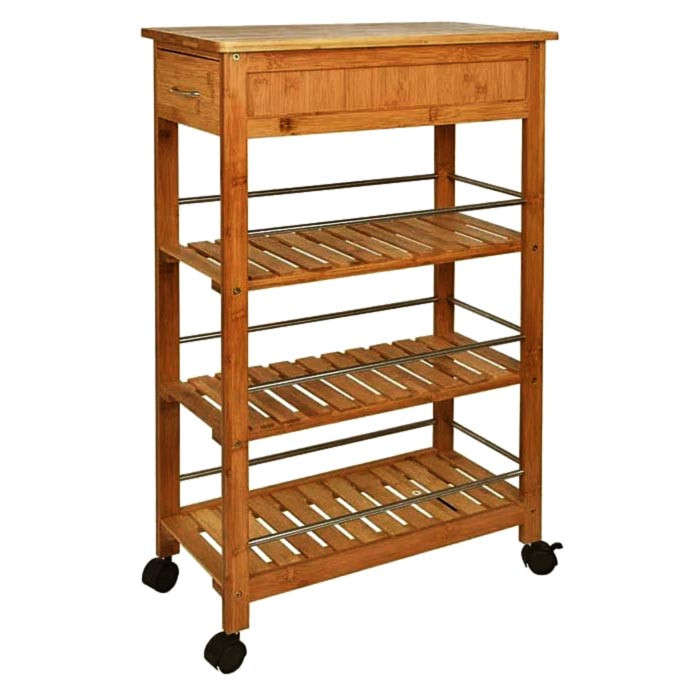 Етажерка для ванної на коліщатах "Мейнард" охра Миколаїв - фото 1