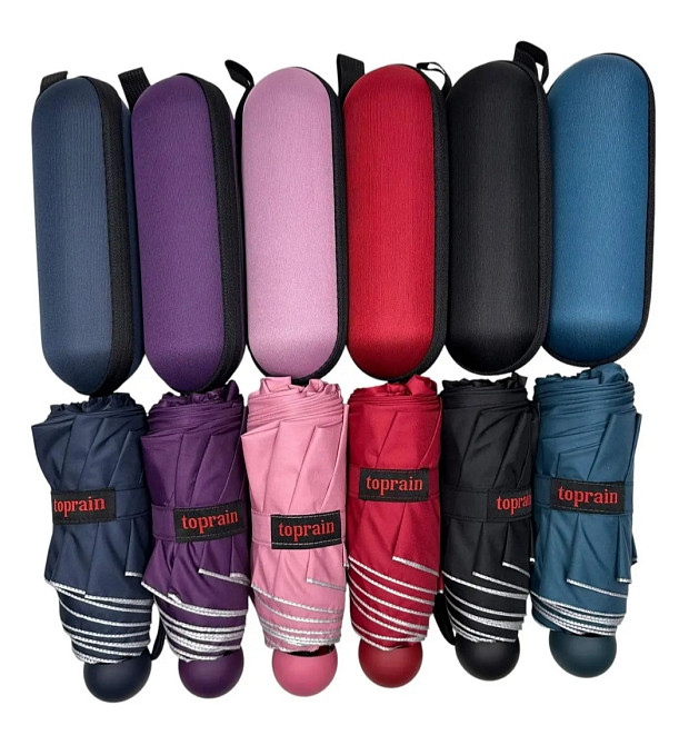 Парасолька міні капсула з футляром аквамарин Київ - фото 4