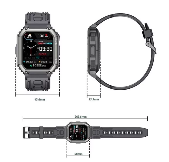 Смарт-часы наручные Lige BW0417 Черный Винница