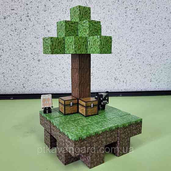 Конструктор магнітний майнкрафт 66 магнітних блока дерево на землі Dream World LZCK 041 Хмельницький