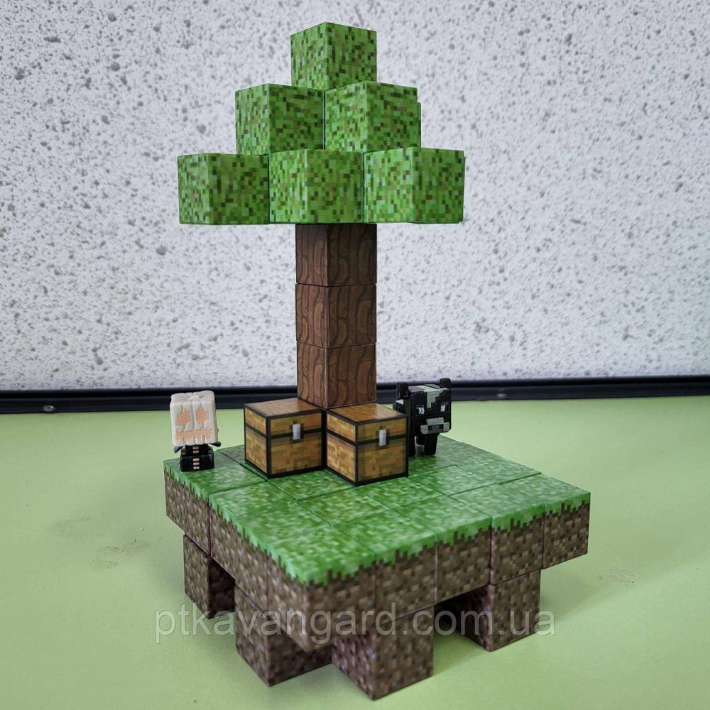 Конструктор магнітний майнкрафт 66 магнітних блока дерево на землі Dream World LZCK 041 Хмельницький - фото 1
