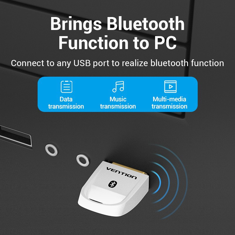 Адаптер Bluetooth Vention USB білий Київ - фото 1