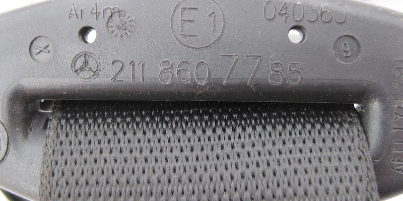 Mercedes-Benz  A2118607785 Ремінь безпеки задній у центрі чорний E-Class W211 Одеса - фото 2