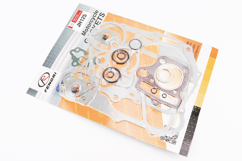 Прокладки двигуна JH-125cc-54мм, к-кт 20 деталей, тип 1, від 5шт -10% Київ - фото 2