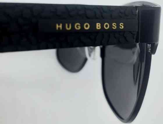 Брендові стильні чоловічі окуляри чорні в чорному металі поляризовано. Київ