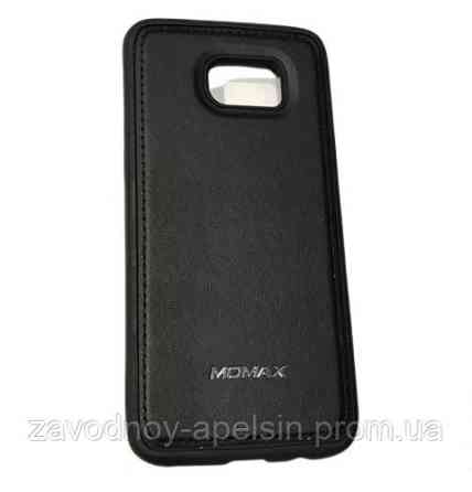 Samsung G935 S7 Edge Чехол кожа Momax (черный) Одесса