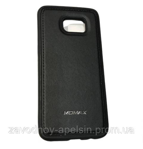 Samsung G935 S7 Edge Чехол кожа Momax (черный) Одесса - изображение 1