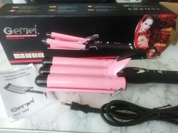 Тройная плойка для волос Gemei GM 1956 дисплеем Коломыя - изображение 7