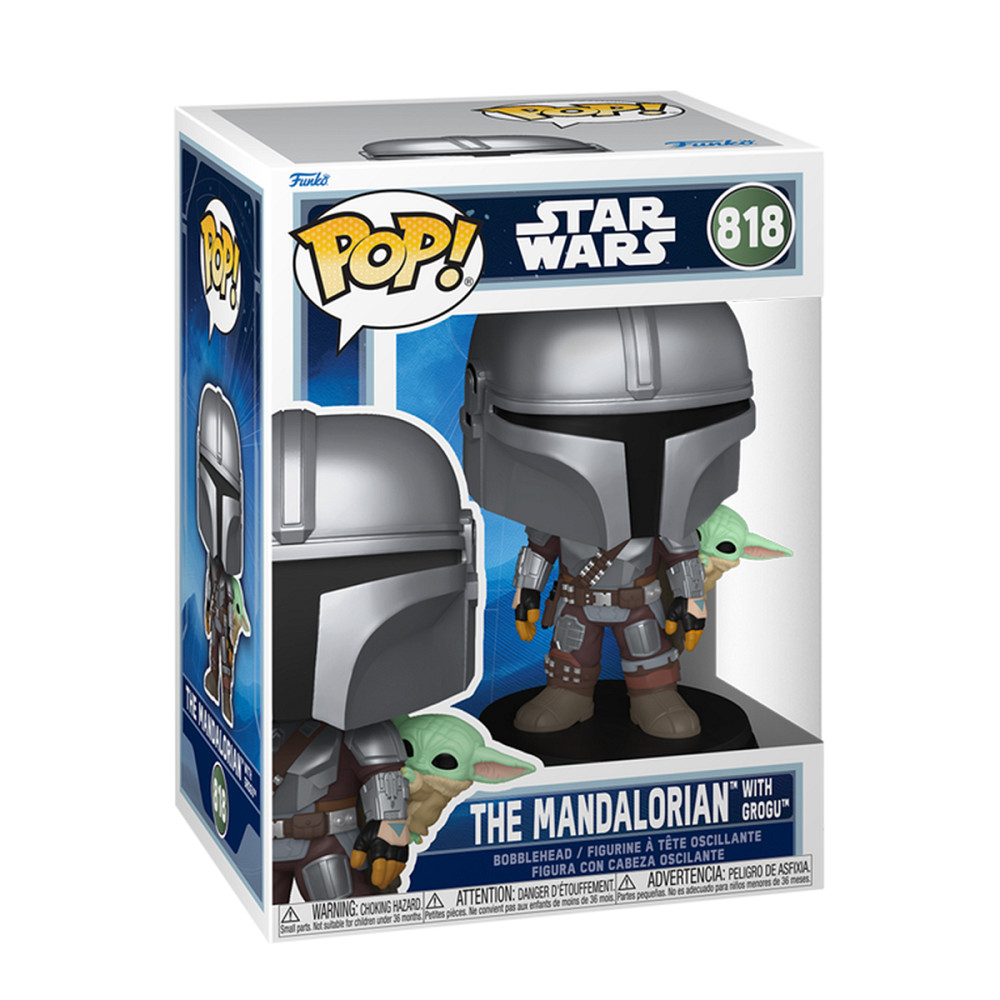 Ігрова фігурка Funko POP! серії Мандалорець - Мандалорець з Ґроґу на спині Дніпро - фото 1