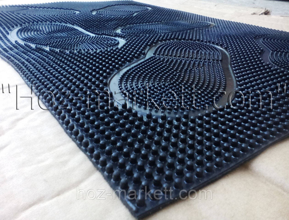 Резиновый коврик 58 см х 36.5 см черный 