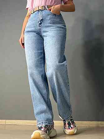 Джинсы женские Dragon 8332 skater baggy jeans с ремнем бананы голубые, голубой, 27, 27, 76 см, 105 см Киев