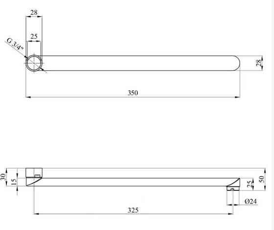 Излив смесителя Globus Lux M72 35F Киев