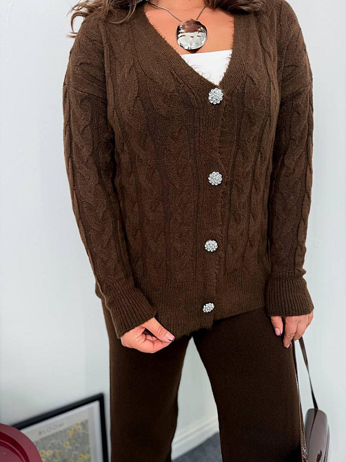 Женский базовый вязаный костюм двойка машинная вязка с ангорой Одесса - изображение 7