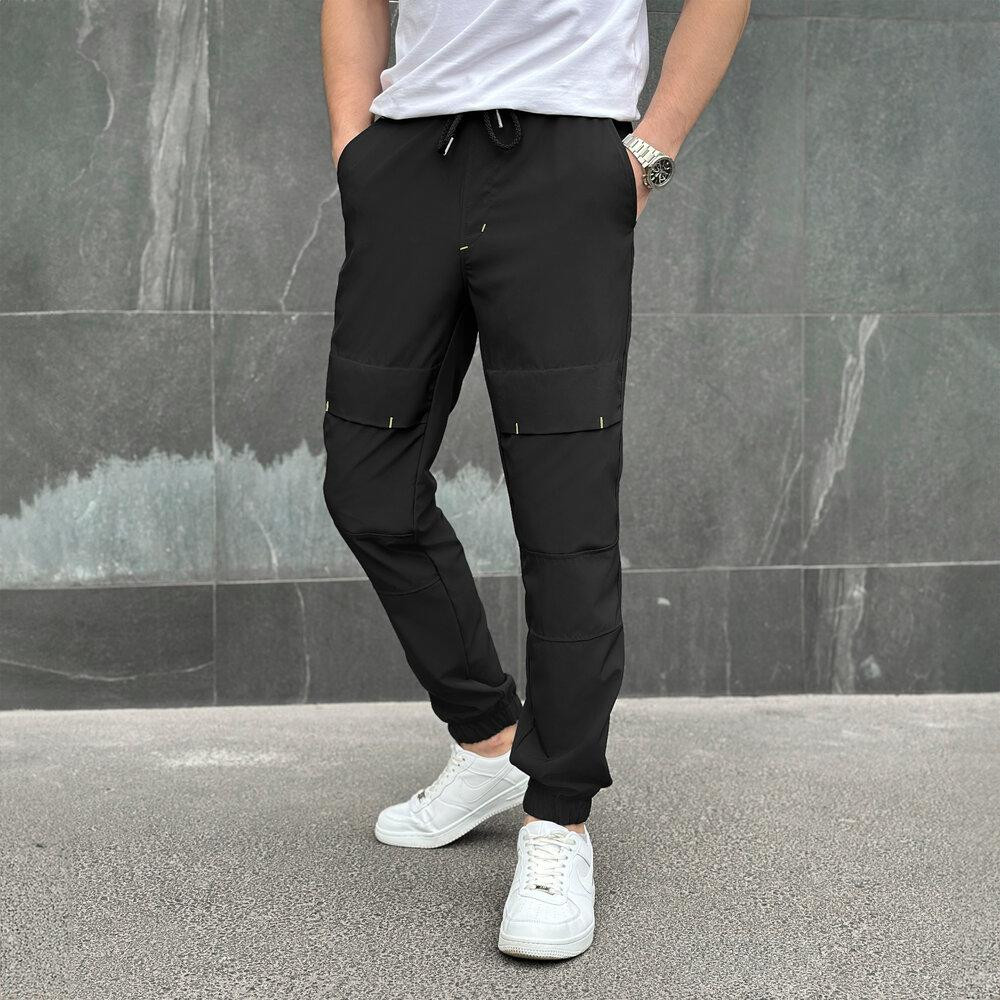 Чоловічі штани джогери з кишенями чорні Pobedov Vershyna Київ - фото 2