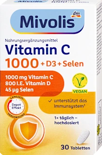 Mivolis Vitamin C 1000 + D3 + Selen Depot 30 St Витамин С 1000 + D3 + Селен Депо 30 шт Львов