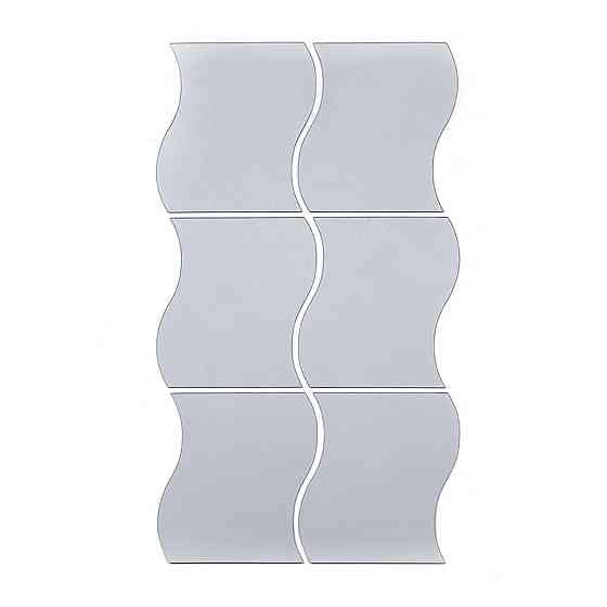 Зеркальный декор акриловый самоклеющийся 140*190мм серебро, 6шт (D) SW-00002510 Днепр