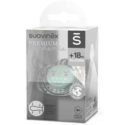 Пустышка Suavinex Bonhomia физиологическая, +18 мес, зеленая (307816) Винница - изображение 3