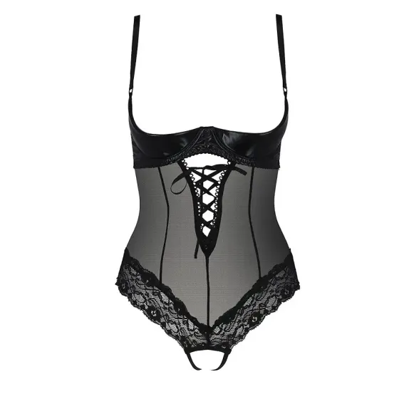 Боді з відкритими грудьми Passion Exclusive NORTH BODY L/XL, black Львів
