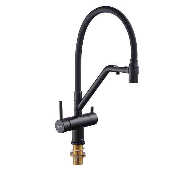 Кухонный смеситель с силик. изливом и вых. для питьевой воды KOER KB-72006-05 (KR3380) Киев