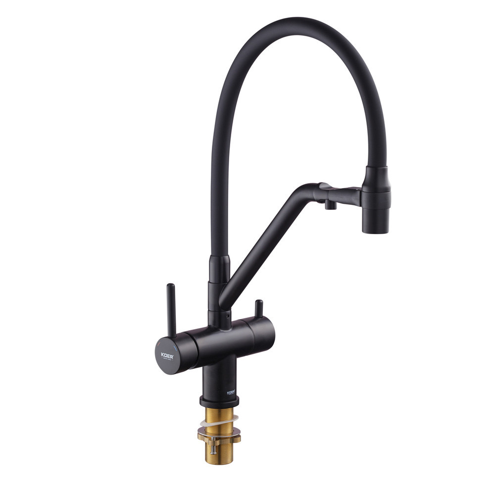 Кухонный смеситель с силик. изливом и вых. для питьевой воды KOER KB-72006-05 (KR3380) Киев - изображение 4