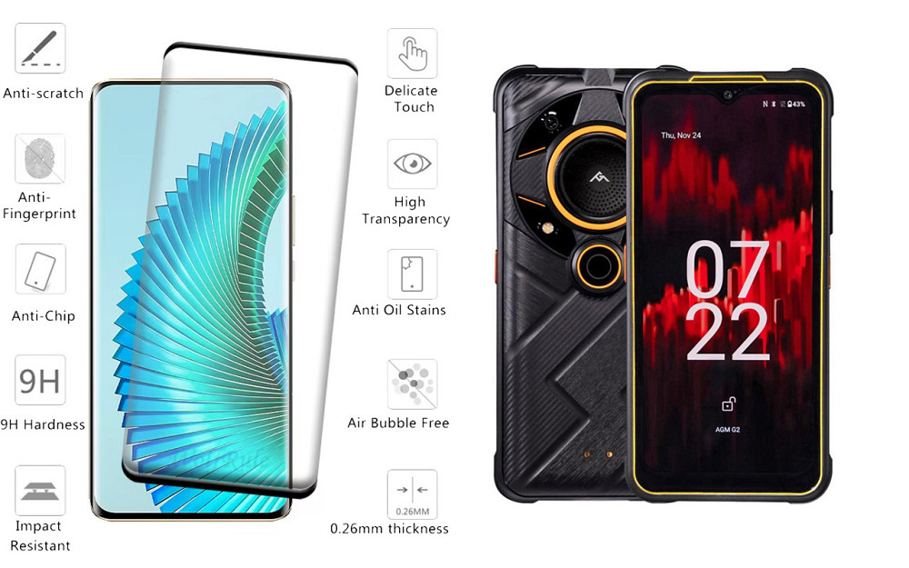 Защитное стекло HyperGlass Pro для AGM G2, G2 Guardian, G2 Pro – максимальная чувствительность и защита Киев - изображение 2