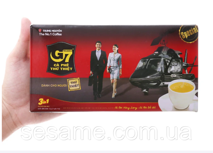 Вьетнамский растворимый кофе 3в1 с сахаром и сливками G7 Trung Nguen Original, 21 пак Харьков - изображение 8