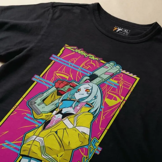 Футболка чоловіча з  принтом Cyber Punk Rebecca 3 Розмір 48 Anime1021 Дніпро