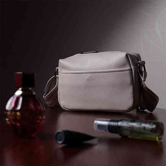 Женская сумка на одно отделение из натуральной кожи Vintage 22602 Белая Киев