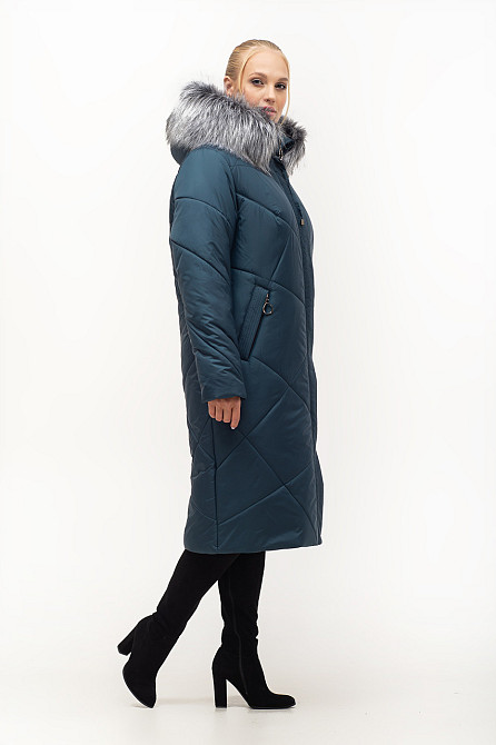 Жіноче зимове пальто з хутром Київ - фото 3