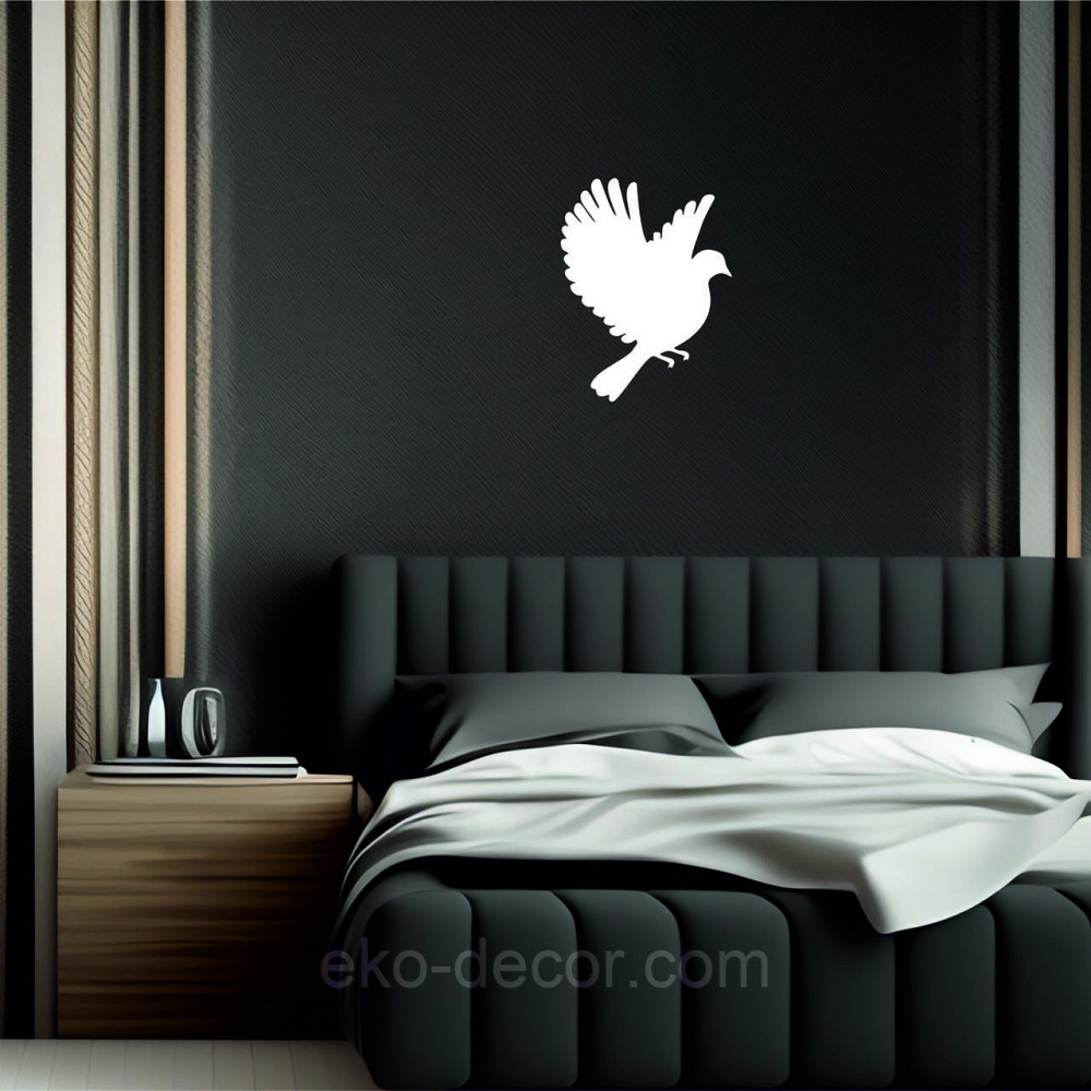 Декоративное настенное Панно «Птичка» Декор на стену(цена за 1шт) 30*21, Белый Киев - изображение 3