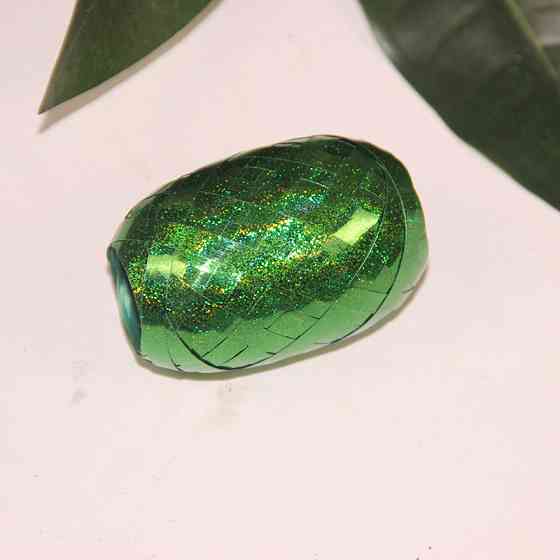 Лента для шариков с голограммой 5 мм на 10 м зеленый Киев