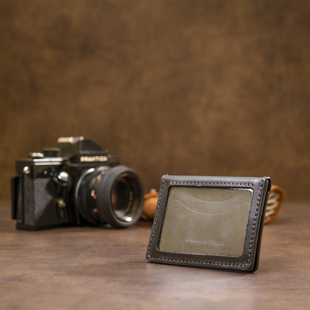 Кожаная визитница GRANDE PELLE 11487 Черный Киев - изображение 8