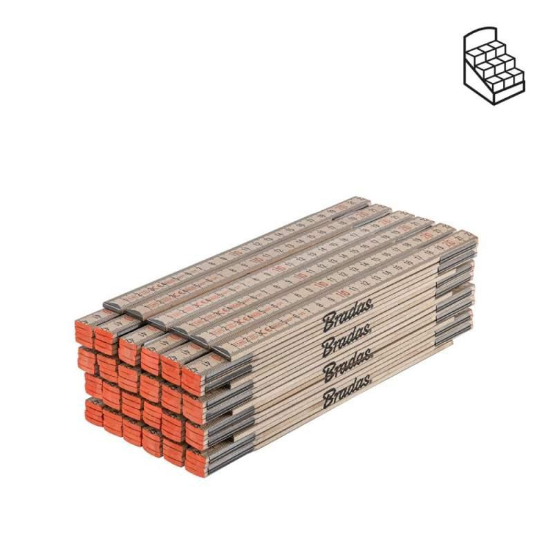 Лінійка розкладна, дерево, 1м, пружина, DIY-MFW11WD/24BOX Київ - фото 1