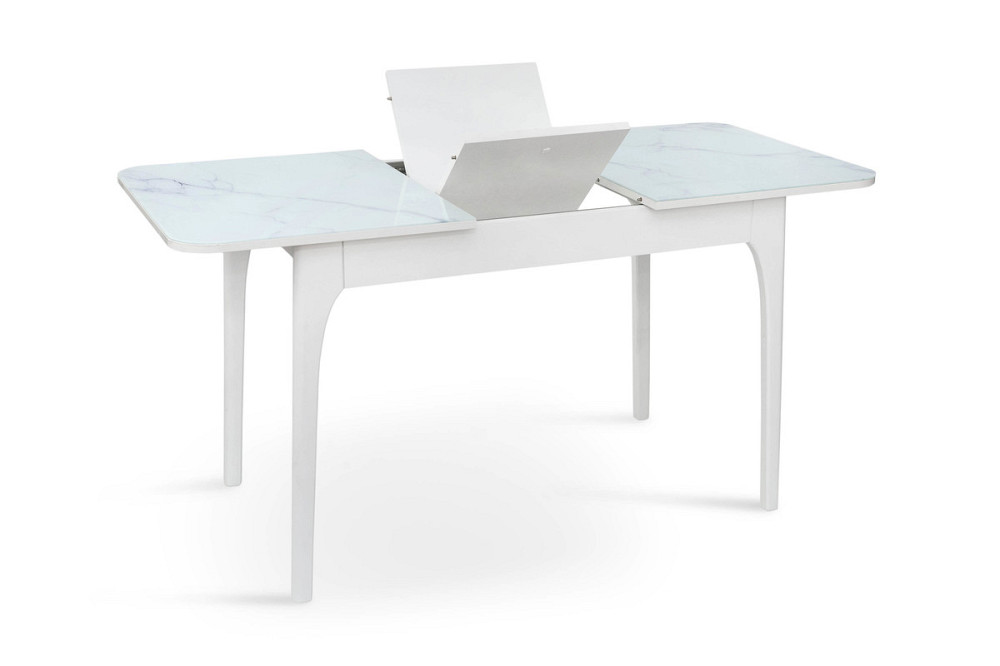 Стіл Фієста (110+35)*70, білий/мрамор білий Київ - фото 3