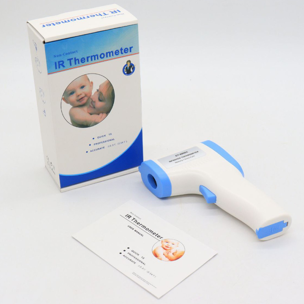 Безконтактний інфрачервоний термометр 0-100°C, на батарейках, DT-8806C / Електронний градусник для тіла Київ - фото 10