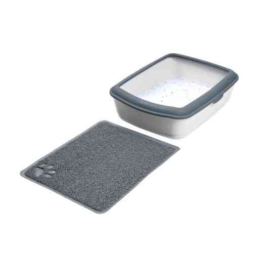Килимок Trixie під котячий туалет сірий з лапкою 40х60 см Київ
