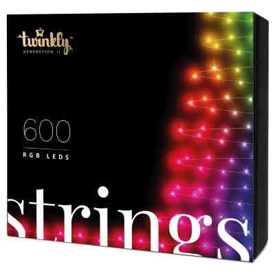 Гирлянда Twinkly Smart LED Strings RGB 600, BT + WiFi, Gen II, IP44 кабель че (TWS600STP-BEU) Винница