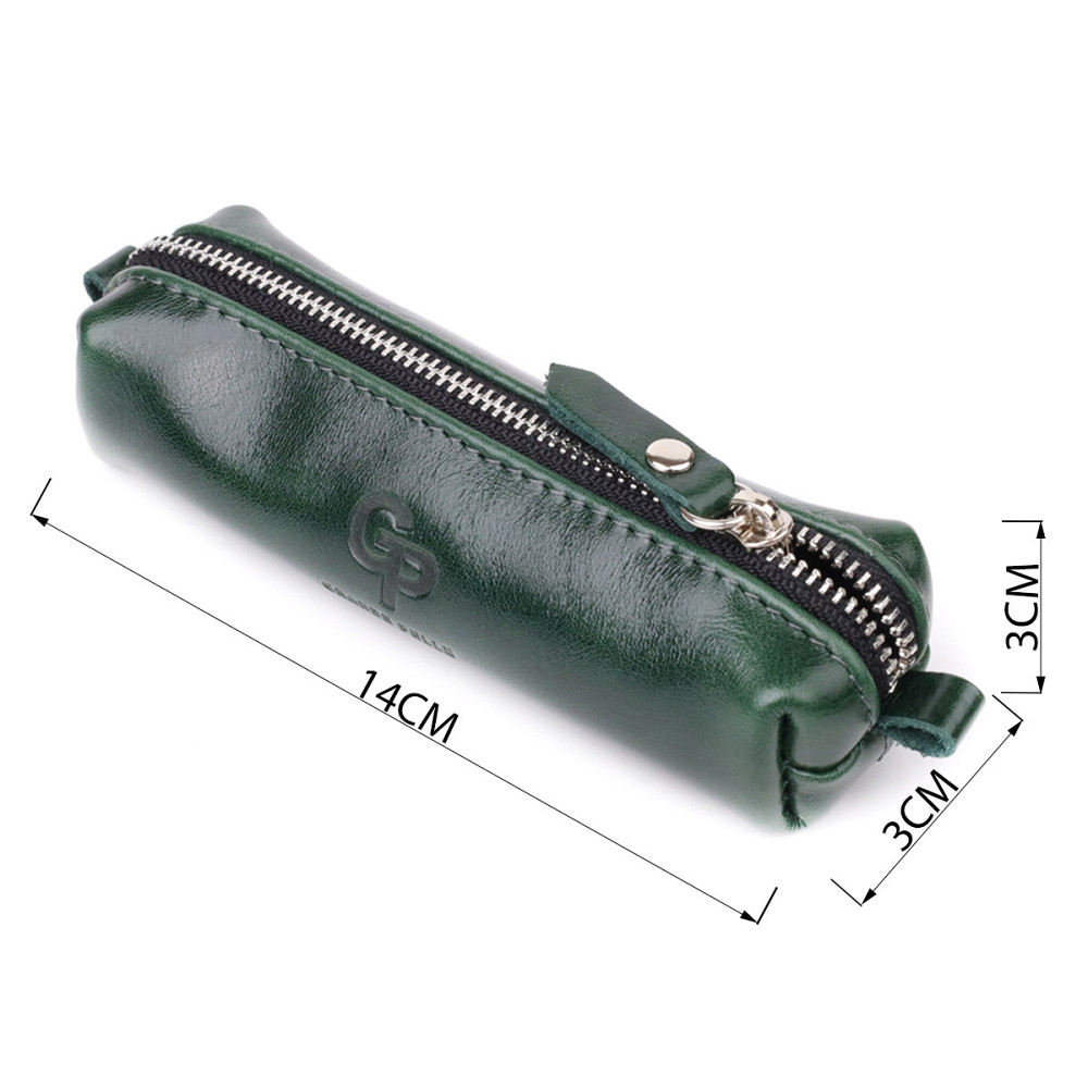 Практична ключниця з натуральної гладкої шкіри Зелений (GRANDE PELLE) Київ - фото 7